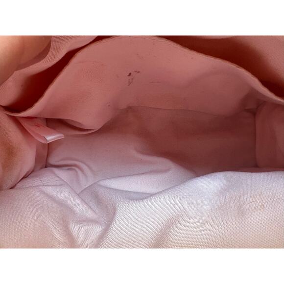 Glossier Pink Logo Makeup Beauty Clutch Bag 9 x 7 x 3 case - Picture 8 of 10